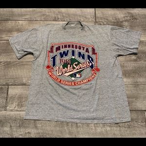 Vintage Minnesota Twins 1991 World Champions Made in USA Tshirt Tee Mens Size XL